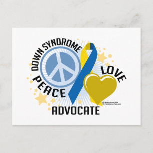 ダウン症候群平和愛の擁護者 ポストカード