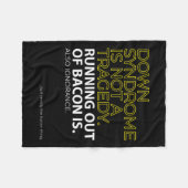 ダウン症候群日愛は染色体をカウントしない フリースブランケット (正面(横))