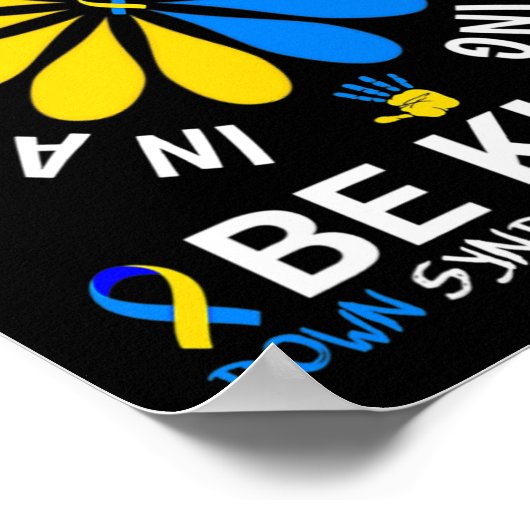 ダウン症候群日2024やさしいダウン症候群認識 ポスター (角)