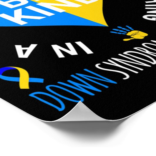 ダウン症候群日2024やさしいダウン症候群認識 ポスター (角)