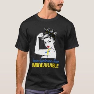 ダウン症候群母親壊れない強い女性Tシャツ Tシャツ