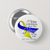 ダウン症候群私の人生の英雄 缶バッジ (正面&裏面)