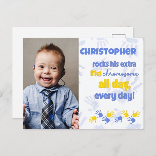 ダウン症候群認識度カード ポストカード (正面/裏面)