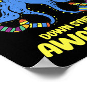 ダウン症候群認識度タコ岩あなたの靴下の男性 ポスター (角)