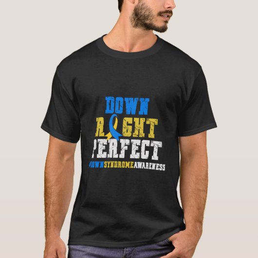 ダウン症候群認識度ダウンライトパーフェクト Tシャツ (正面)