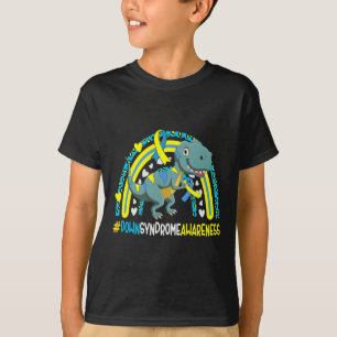 ダウン症候群認識度ダウンライトパーフェクトT21 Soc Tシャツ