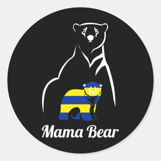 ダウン症候群認識度ママベアママ ラウンドシール (正面)