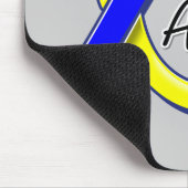 ダウン症候群認識度リボン マウスパッド (コーナー)