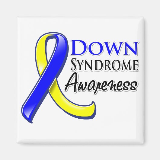 ダウン症候群認識度リボン マグネット (正面)