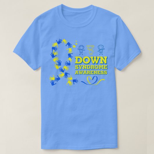 ダウン症候群認識度日 Tシャツ (デザイン正面)