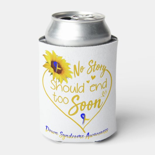 ダウン症候群認識度月リボンギフト 缶クーラー (缶正面)