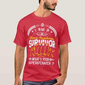 ダウン症候群認識度生存者Whats Your Superp Tシャツ