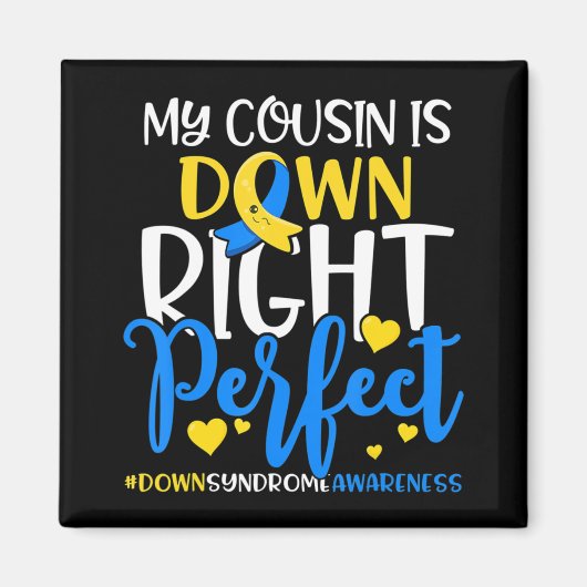 ダウン症候群認識度私の甥は右Peダウン マグネット (正面)