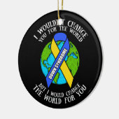 ダウン症候群認識度私は世界を変える セラミックオーナメント (左)