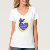 ダウン症候群認識度衣服これは私の娘のために Tシャツ (正面)