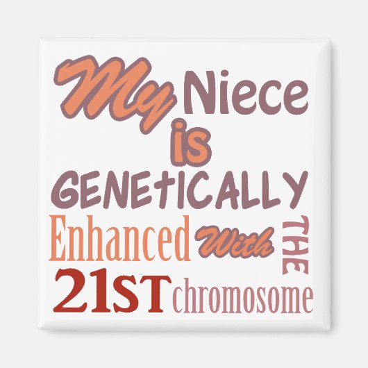 ダウン症候群認識度 マグネット (正面)