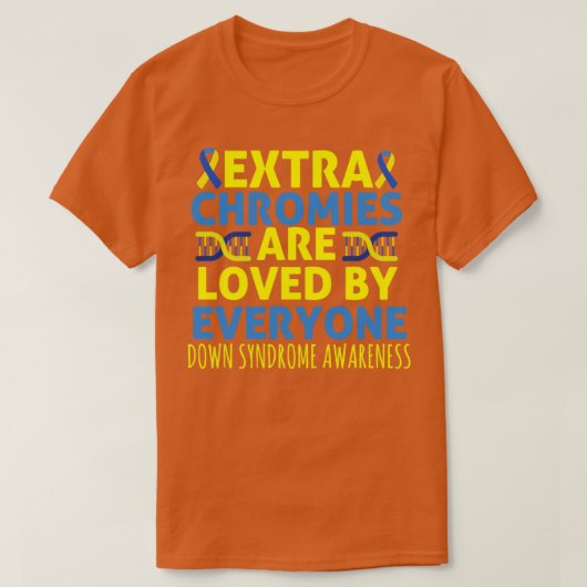 ダウン症候群認識度 Tシャツ (デザイン正面)