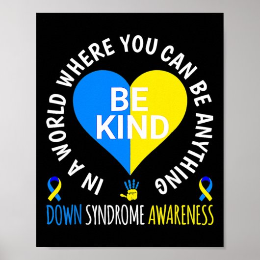 ダウン症候群認識度Be Kind World Down Syndrom ポスター (正面)