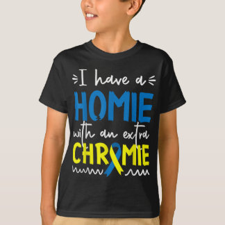 ダウン症候群認識度For Friend Homie Down Syn Tシャツ