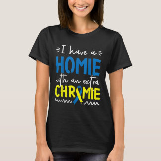 ダウン症候群認識度For Friend Homie Down Syn Tシャツ
