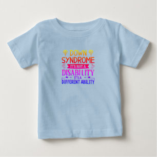 ダウン症候群認識度Tシャツfor幼児 ベビーTシャツ