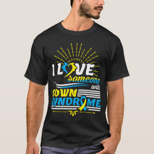 ダウン症候群T型認識度が大好き Tシャツ