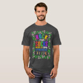 ダウン症啓発デー 靴下を履いてアクション レトロ Tシャツ (正面フル)