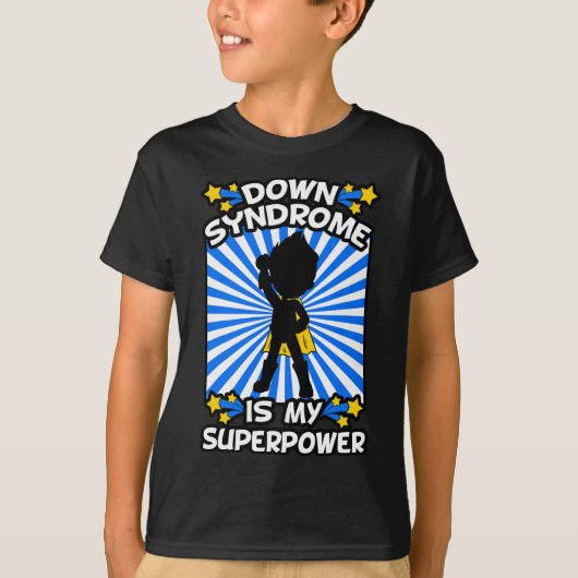 ダウン症啓発 染色体の超能力ギフト Tシャツ (正面)