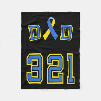 ダウン認識度トリソミー21パパ男性T 3 21 フリースブランケット