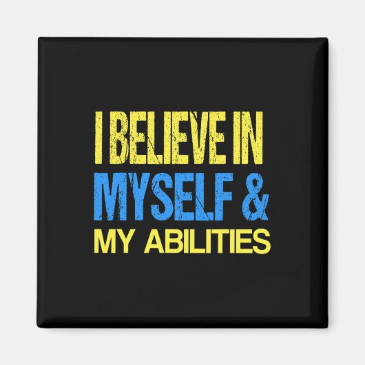 ダウン認識度ADHD認識度自閉症スペック マグネット (正面)