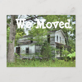 ダウン走ハウス私たちはアドレスのカードの変更を移動 案内ポストカード