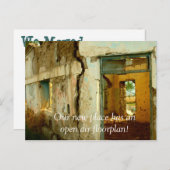 ダウン走ハウス私たちはアドレスのカードの変更を移動 案内ポストカード (正面/裏面)