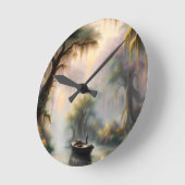 ダウン・オン・ザ・バイユー ラウンド壁時計 (傾斜)