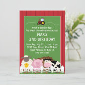 ダウン·オン·ザ·ファーム·誕生日 招待状 (スタンド正面)