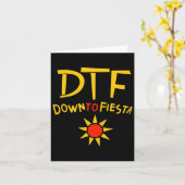 ダウンFiesta Dtfシャツチンコデマヨギフトアイディア カード (黄色い花)