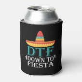 ダウンFiesta DTF - おもしろい Cinco De Mayo 缶クーラー (缶正面)