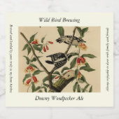 ダウンWoodpecker - Audubon's Birds of America ビールラベル (シングルラベル)