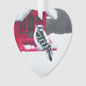 ダウンWoodpecker's 絵画 - Bird Artオリジナル オーナメント (正面)
