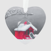 ダウンWoodpecker's 絵画 - Bird Artオリジナル オーナメント (裏面)