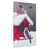 ダウンWoodpecker's 絵画 - Bird Artオリジナル クリップボード (右)