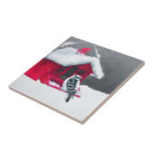 ダウンWoodpecker's 絵画 - Bird Artオリジナル タイル (側面)