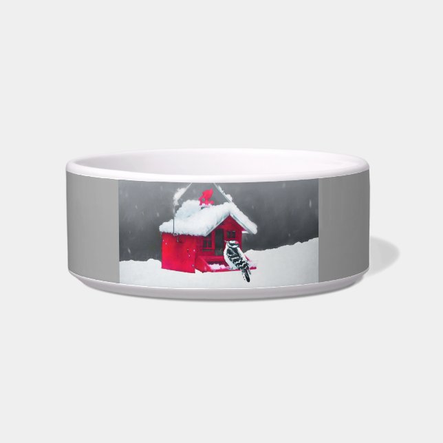 ダウンWoodpecker's 絵画 - Bird Artオリジナル ボウル (右)