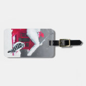 ダウンWoodpecker's 絵画 - Bird Artオリジナル ラゲッジタグ (正面横)