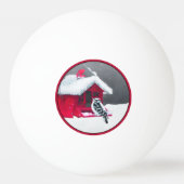 ダウンWoodpecker's 絵画 - Bird Artオリジナル 卓球ボール (裏面)