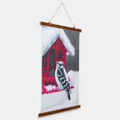 ダウンWoodpecker's 絵画 - Bird Artオリジナル 吊り下げ型タペストリー (傾斜あり)