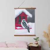 ダウンWoodpecker's 絵画 - Bird Artオリジナル 吊り下げ型タペストリー (寝室)