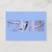 ダウンWoodpecker's 絵画 - Bird Artオリジナル 名刺 (裏面)