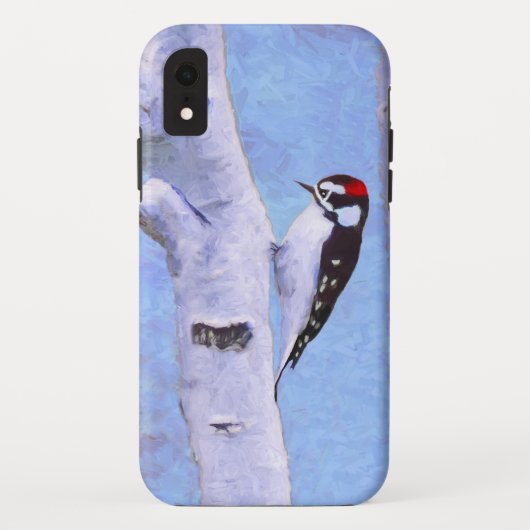 ダウンWoodpecker's 絵画 - Bird Artオリジナル Case-Mate iPhoneケース (裏面)