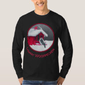 ダウンWoodpecker's 絵画 - Bird Artオリジナル Tシャツ (正面)