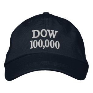 ダウ100,000帽 刺繍入りキャップ